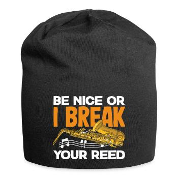 Saxofon - Jersey-Beanie - Schwarz - Vorne