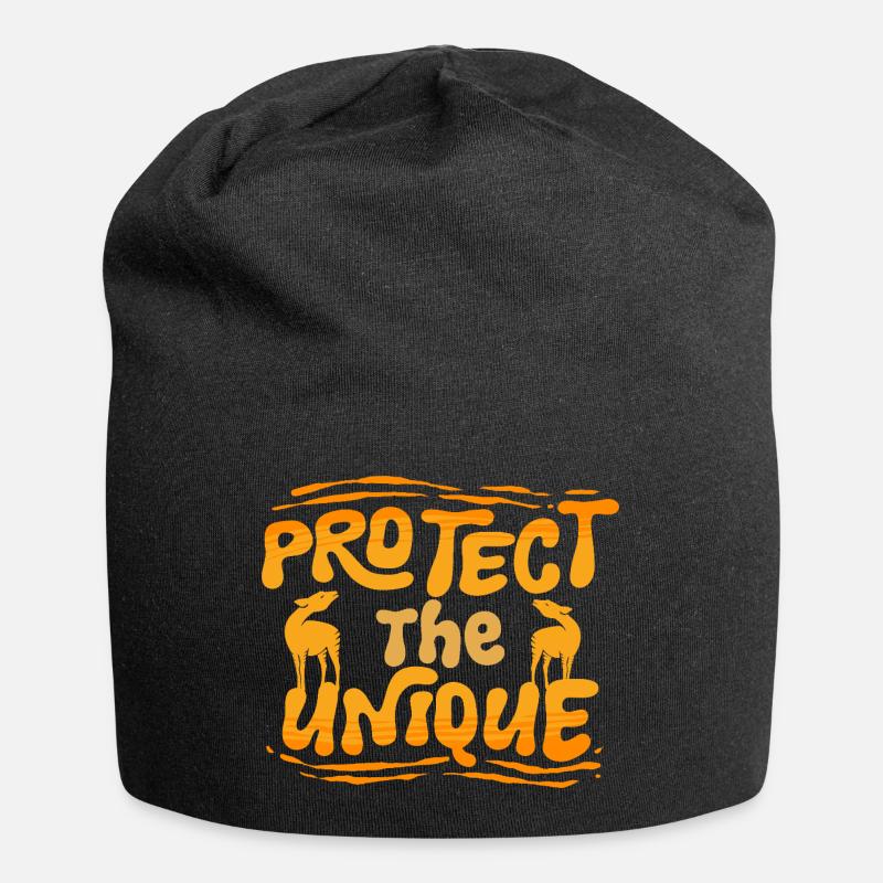 Okapi Tier Protect The Unique - Jersey Beanie - black