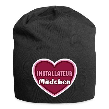 Installateur Mädchen Kind Installateure Azubine - Jersey-Beanie - Schwarz - Vorne