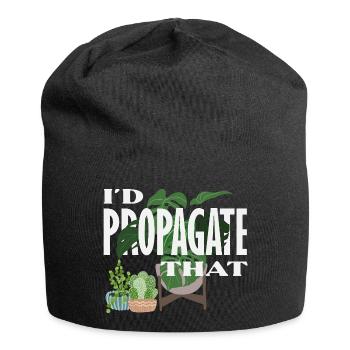 Je propage cette plante amoureuse - Bonnet en jersey - noir - Devant