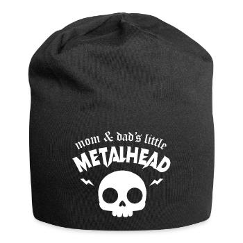 le petit metalleux de maman et papa metal musique - Bonnet en jersey - noir - Devant