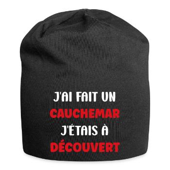 Cauchemar découvert: j'étais à découvert - Bonnet en jersey - noir - Devant
