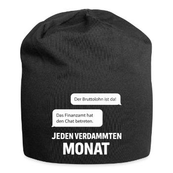 Finanzamt Betritt Den Chat - Jersey-Beanie - Schwarz - Vorne