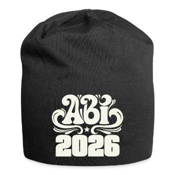 Abitur 2026 - Abi Schulabschluss - Jersey-Beanie - Schwarz - Vorne