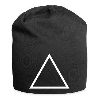 Symbole de l’élément d’alchimie du feu - Bonnet en jersey - noir - Devant