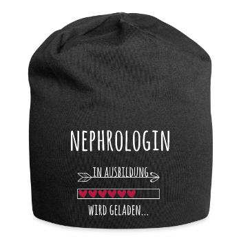 Nephrologin Ausbildung Medizinstudium Ärztin - Jersey-Beanie - Schwarz - Vorne