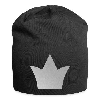 Krone – Symbol für Stärke & Selbstbewusstsein - Jersey-Beanie - Schwarz - Vorne