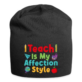 Pre K Teacher Affection Style Kindergarten Teacher - Jersey Beanie - black - Front