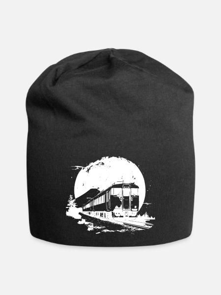 Zugliebhaber Zeichnung - Jersey-Beanie - Schwarz
