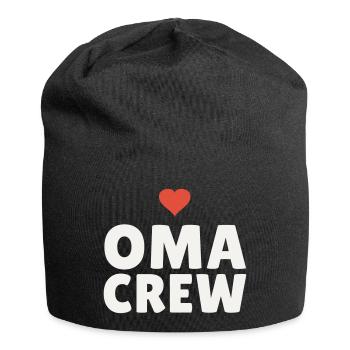 Grandma Crew Grandmother Heart Gift Mother's Day Team - Jersey Beanie - black - Front