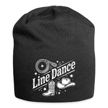 Line Dance Western Motiv - Jersey-Beanie - Schwarz - Vorne