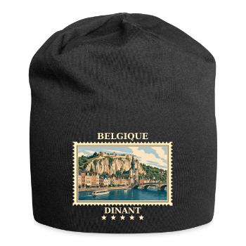 Belgien Dinant Vintage Reisemarke - Jersey-Beanie - Schwarz - Vorne