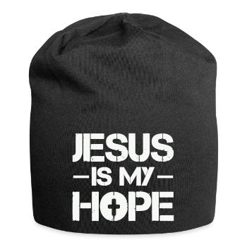Jesus is my hope - Jersey Beanie - black - Front