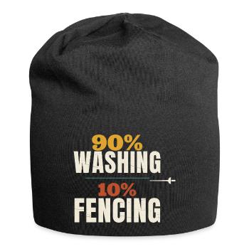 Fencing 90% Washing 10% Fencing Funny Epee Fencer - Jersey Beanie - black - Front