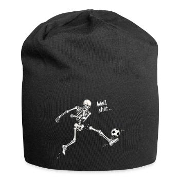 Well shit Skelett Fußballhumor - Jersey-Beanie - Schwarz - Vorne