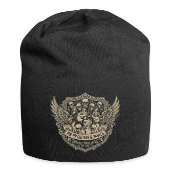 Pinup Outlaws & Skulls Vintage Rock - Jersey-Beanie - Schwarz - Vorne