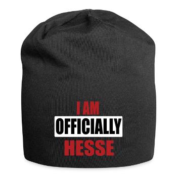 I am officially Hesse Hessen hessisch Geschenk - Jersey-Beanie - Schwarz - Vorne