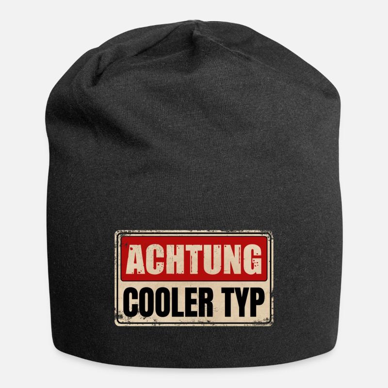 COOLER TYP - Jersey-Beanie - Schwarz