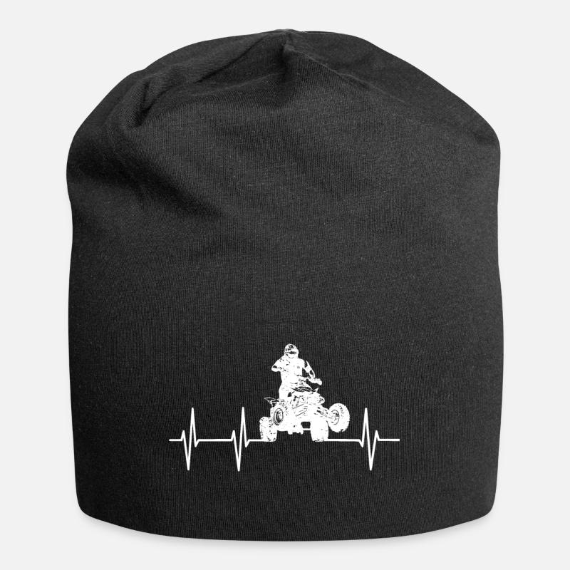 Quad Herzfrequenz - Jersey-Beanie - Schwarz