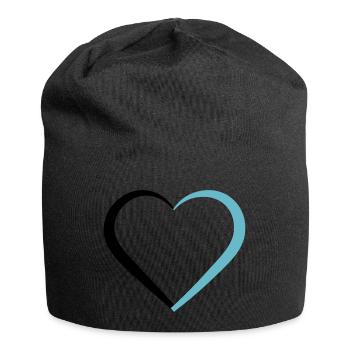 heart - Jersey Beanie - black - Front