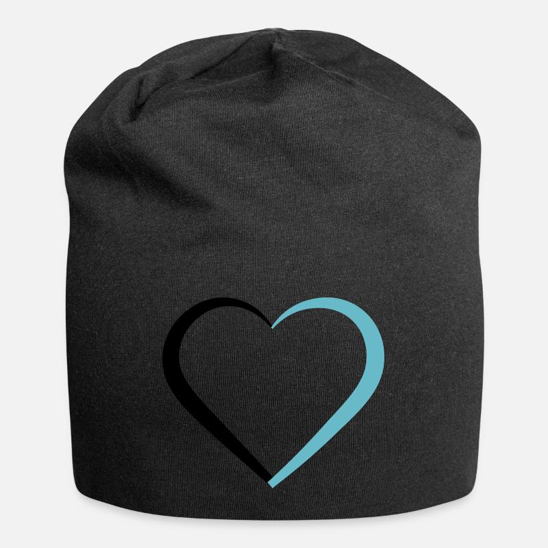 coeur - Bonnet en jersey - noir
