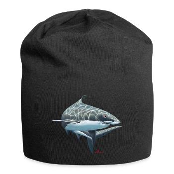 great white shark/ shark - Jersey Beanie - black - Front