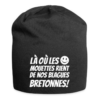 blagues bretonnes,cadeaux humoristique,Humour BZH - Bonnet en jersey - noir - Devant