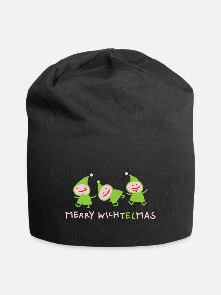 Wichtel Weihnachten (b) - Jersey-Beanie - Schwarz