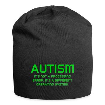 Autismus Es ist kein Verarbeitungsfehler - Jersey-Beanie - Schwarz - Vorne