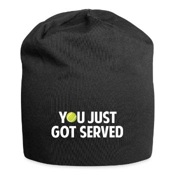 Sie wurden gerade bedient - Jersey-Beanie - Schwarz - Vorne