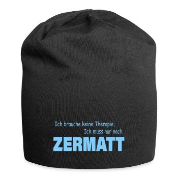 Therapie ZERMATT - Jersey-Beanie - Schwarz - Vorne