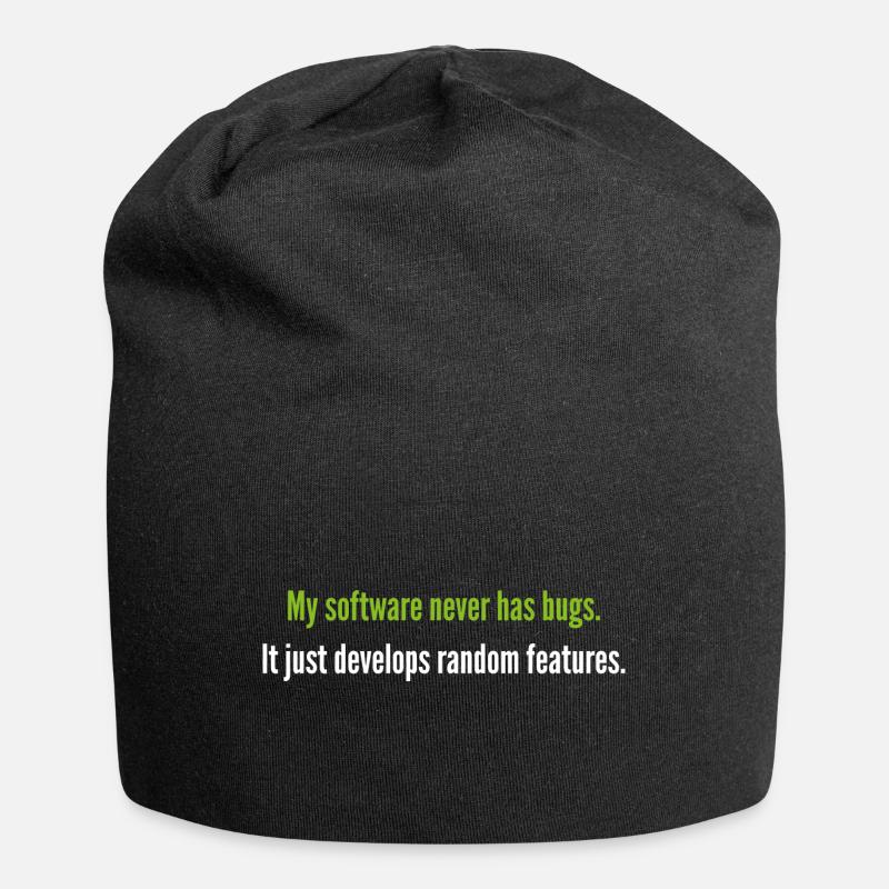 My Software Never Has Bugs - Jersey Beanie - black