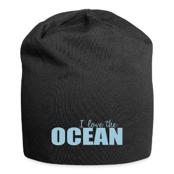 I LOVE THE OCEAN - Jersey-Beanie - Schwarz - Vorne