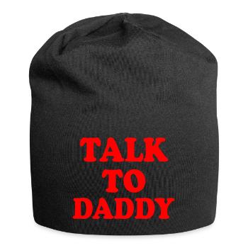 Talk to daddy - Jersey Beanie - black - Front