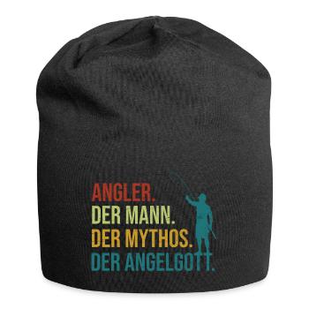Angler Der Mann Der Mythos Der Anglergott Fischer - Jersey-Beanie - Schwarz - Vorne