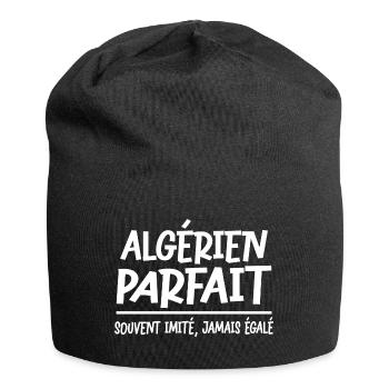 Perfect Algerian Algeria funny gift men tshirt - Jersey Beanie - black - Front