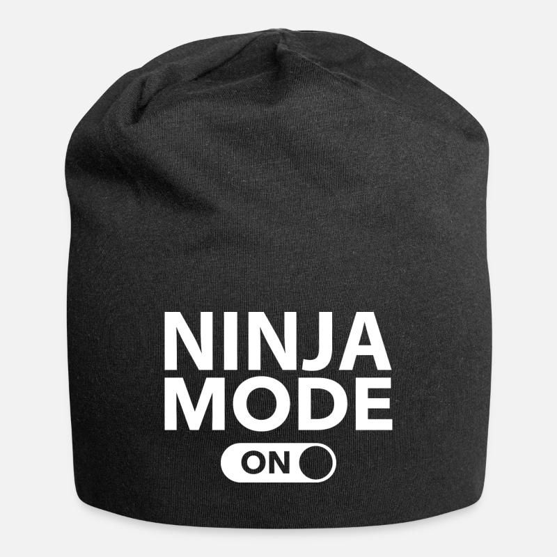 Ninja-Modus ein - Jersey-Beanie - Schwarz