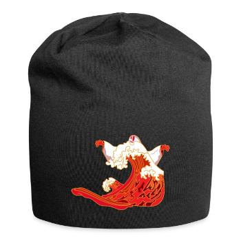Halloween Gespenst - Jersey-Beanie - Schwarz - Vorne