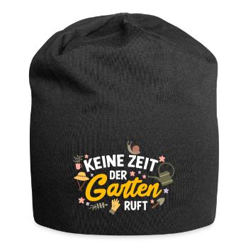 Der Garten ruft Landschaftsgärtner Hobbygärtner - Jersey-Beanie - Schwarz - Vorne