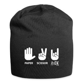 Paper scissor rock - Jersey Beanie - black - Front