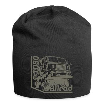 LKW W50 4x4 Allrad L6 - Jersey-Beanie - Schwarz - Vorne