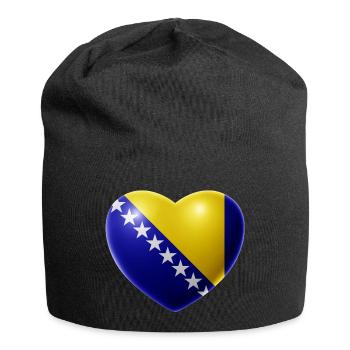 Heart (Bosnia / Bosna) - Jersey Beanie - black - Front