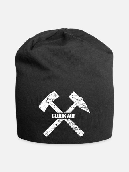 GLÜCK AUF - Jersey-Beanie - Schwarz