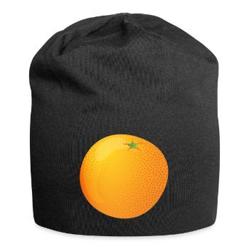 Orange - Jersey Beanie - black - Front