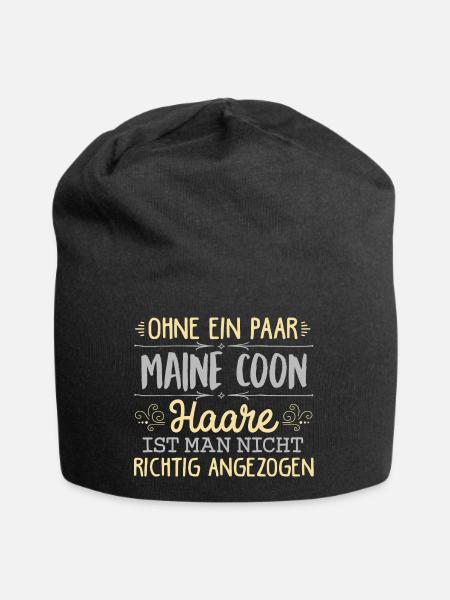 MAINE COON Haare gehören dazu - Jersey-Beanie - Schwarz