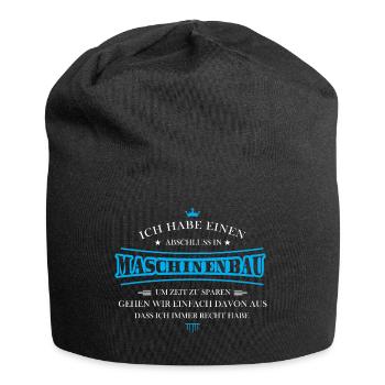 Maschinenbau Shirt-Abschluss - Jersey-Beanie - Schwarz - Vorne