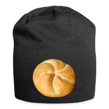 brot broetchen crossaint baecker baguette bread bu - Jersey-Beanie - Schwarz - Vorne