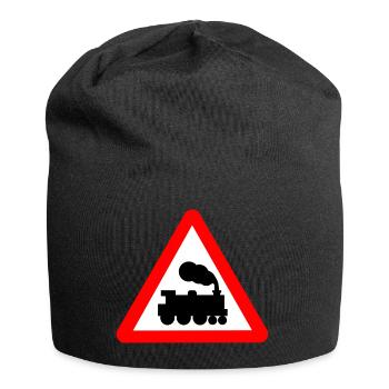 eisenbahn zug tram train railroad railway locomoti - Jersey-Beanie - Schwarz - Vorne