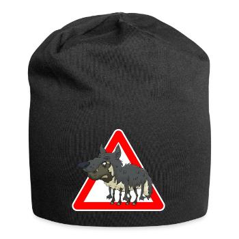 Schaf Wolf - Jersey-Beanie - Schwarz - Vorne