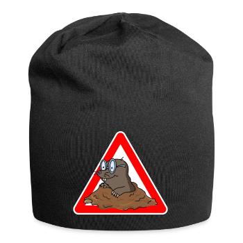 taupe - Bonnet en jersey - noir - Devant